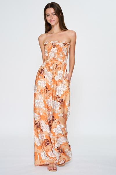 SMOCKING TOP JUMPSUIT