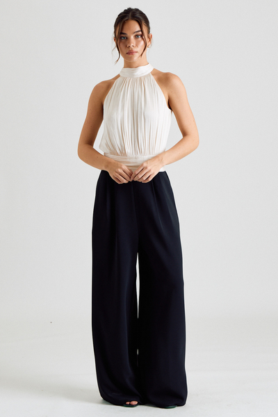 HALTER WIDE LEG PANTS SET